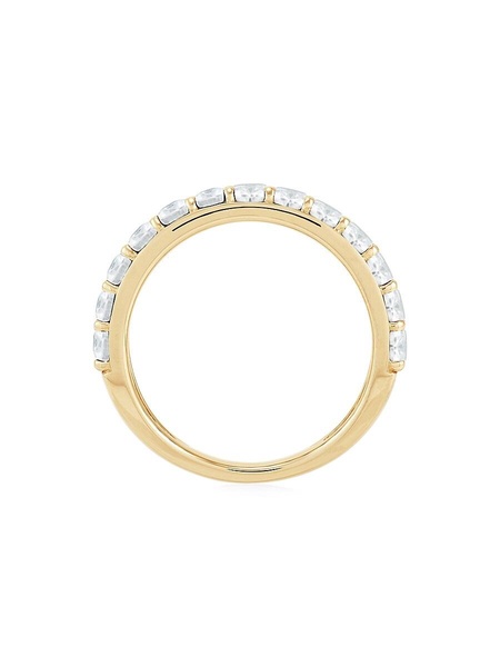 14K Yellow Gold & White Topaz Studded Ring