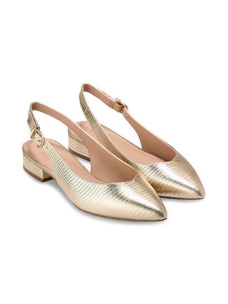 Mazie Leather Slingback Flats