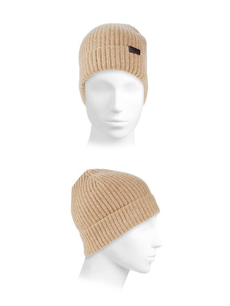 Cashmere Rib-Knit Beanie