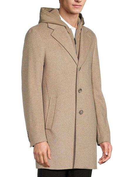 Hood Wool Blend Coat