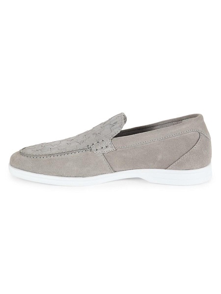 Monogram Embossed Suede Slip On Sneakers