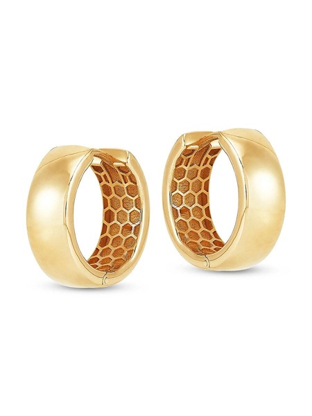 14K Yellow Gold Polished Huggie Earrings