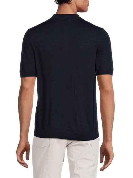 Short Sleeve Merino Wool Sweater Polo