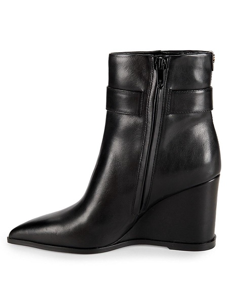 Weslie Leather Wedge Ankle Boots