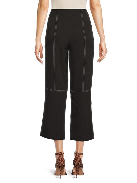 Contrast Stitch Cropped Pants