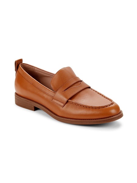 Stassi Leather Penny Loafers