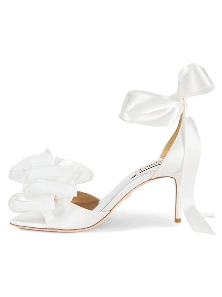 Neryssa Bow Trim Satin Sandals