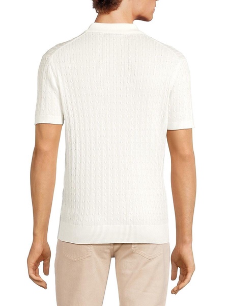 Cable Knit Polo Sweater