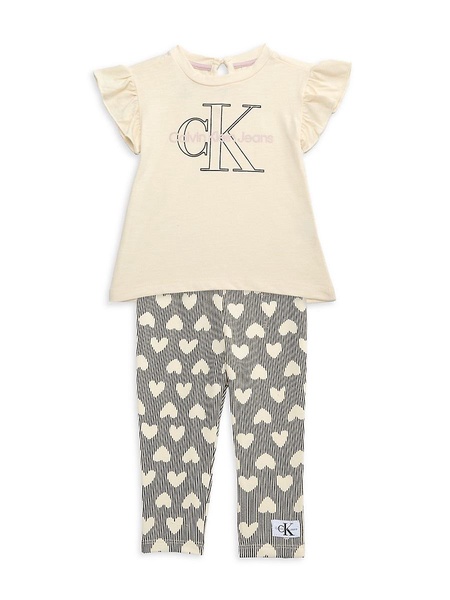 Baby Girl's 2-Piece Logo Tunic Top & Graphic Pants