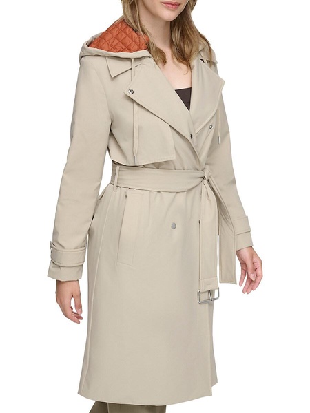 Evesham Mixed Media Insulated Trench Coat