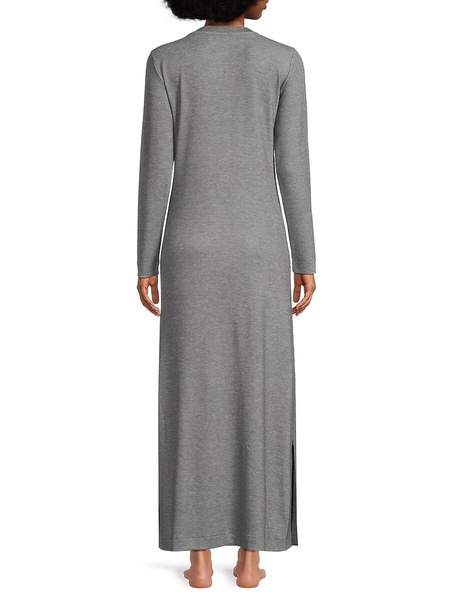 V Neck Sweatshirt Maxi Dress