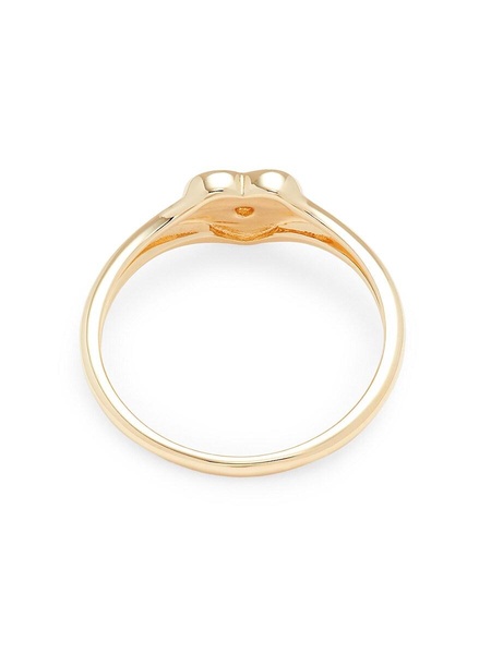 14K Yellow Gold & 0.015 TCW Diamond Heart Ring