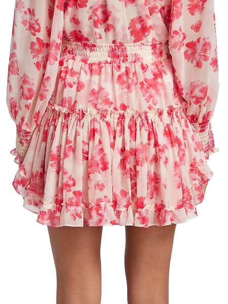 Marion Floral Ruffle Miniskirt