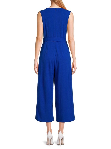 Cropped Belted Jumpsuit