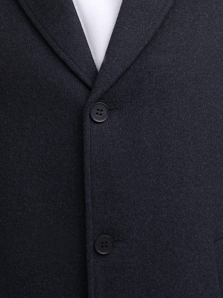 Wool-Blend Notch Collar Coat