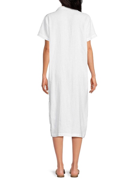 100% Linen Midi Shift Dress