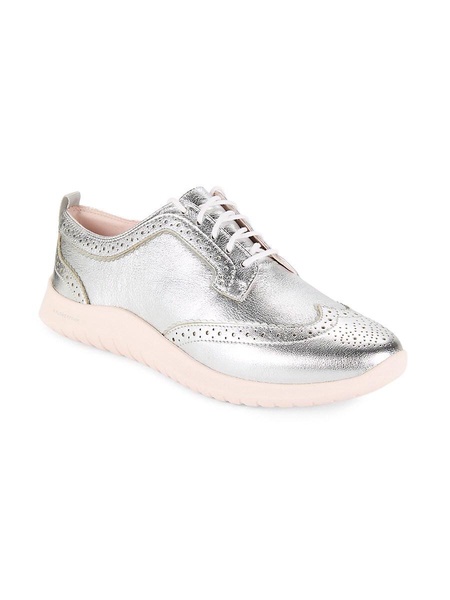 Metallic Leather Oxfords