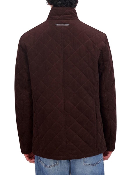 Mockneck Quilted Corduroy Jacket