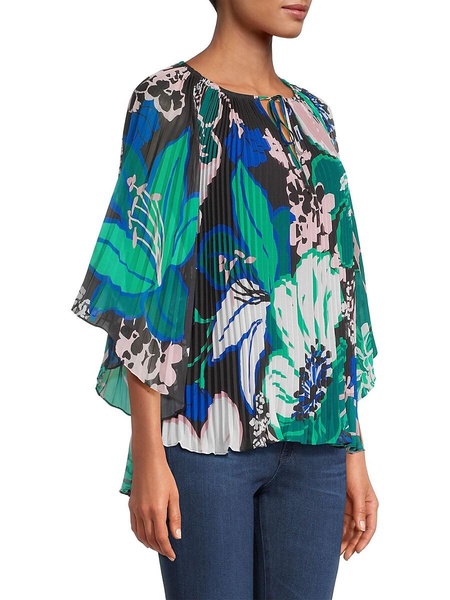 Jeanine Floral Pleated Blouse