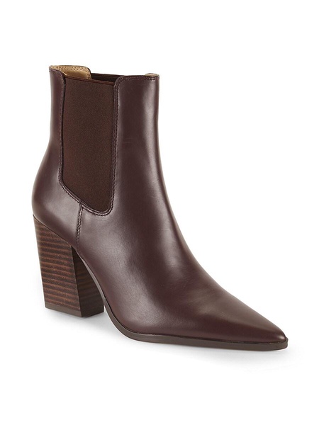 Sloane 83MM Point Toe Leather Ankle Boots