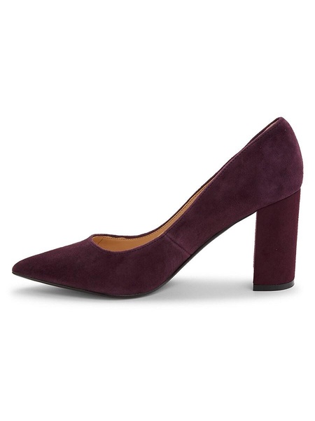 80MM Winnie Block Heel Suede Pumps