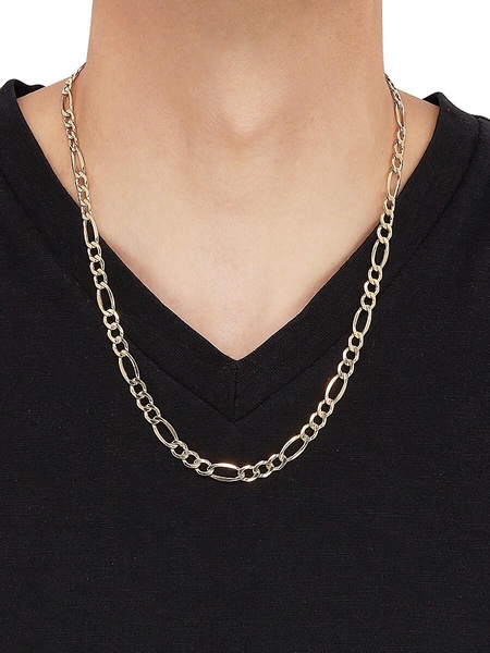 14K Yellow Gold Figaro Chain Necklace