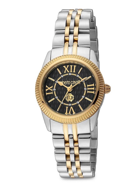 28MM Two Tone Stainless Steel & Crystal Bracelet Watch