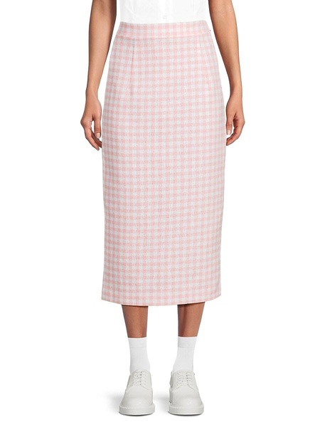 Checked Midi Skirt