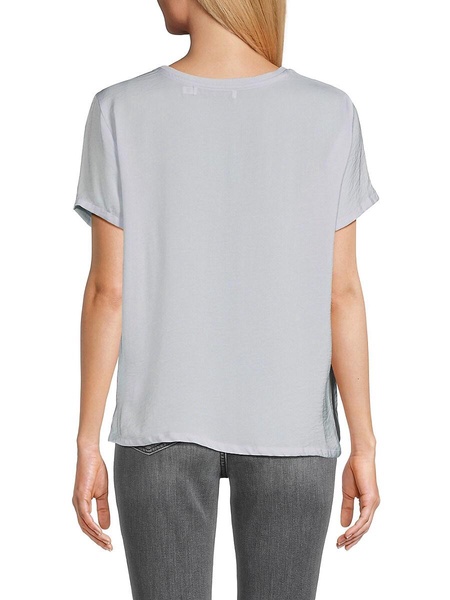 V Neck Charmeuse Tshirt