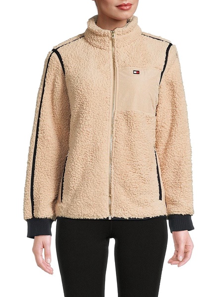 Faux Shearling Zip Jacket