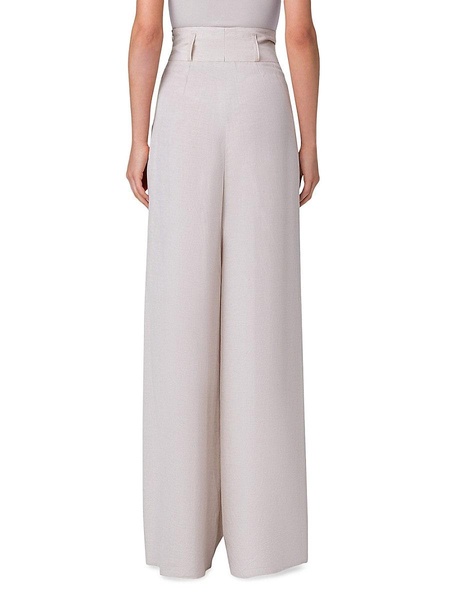 Florina Micro-Stripe Wide-Leg Pants