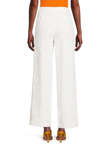 Pleated Linen Blend Pants