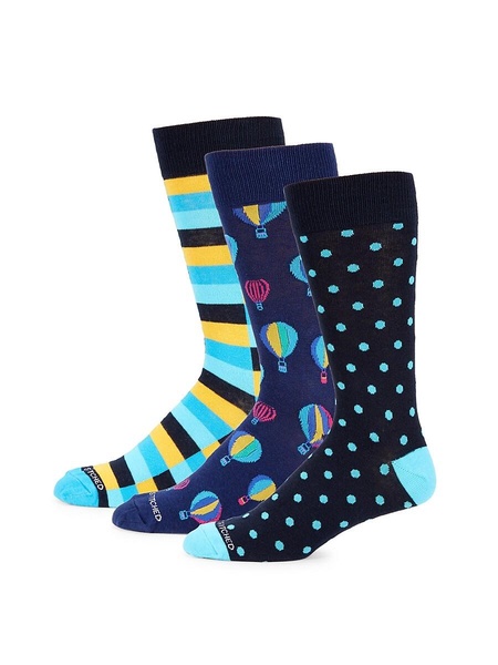 3-Pack Patterned Socks