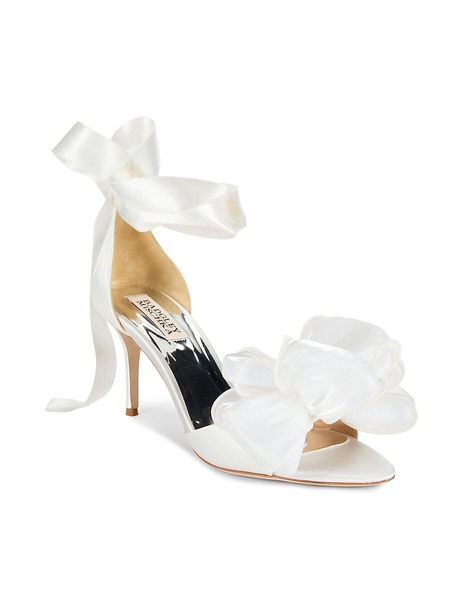 Neryssa Bow Trim Satin Sandals