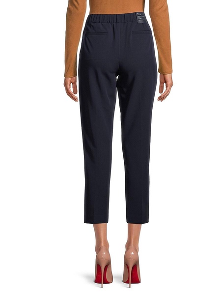 Woven Flat Front Cropped Pants