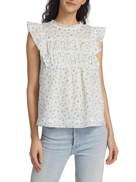 Filomena Floral Eyelet Top