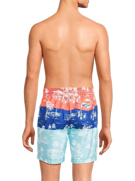 Sano Colorblocked Print Swim Shorts