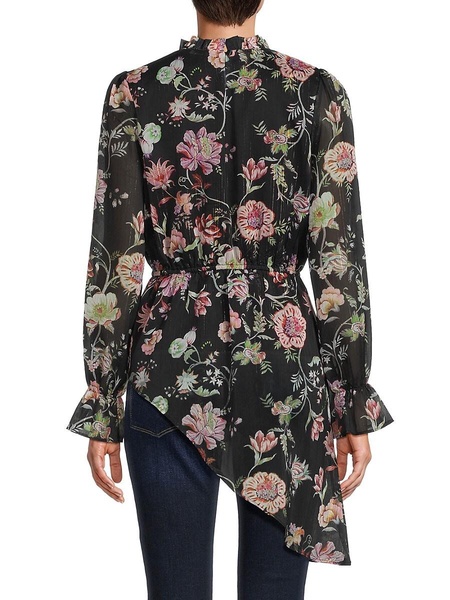 Asymmetric Floral Top