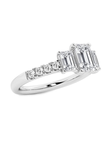 14K White Gold & 2 TCW Lab Grown Diamond Ring