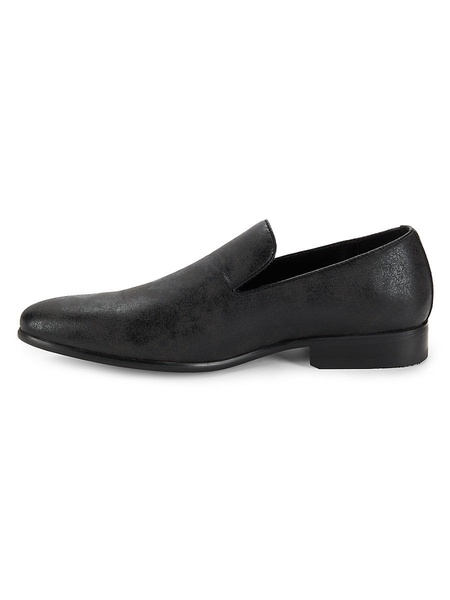 Steffan Washed Faux-Leather Loafers