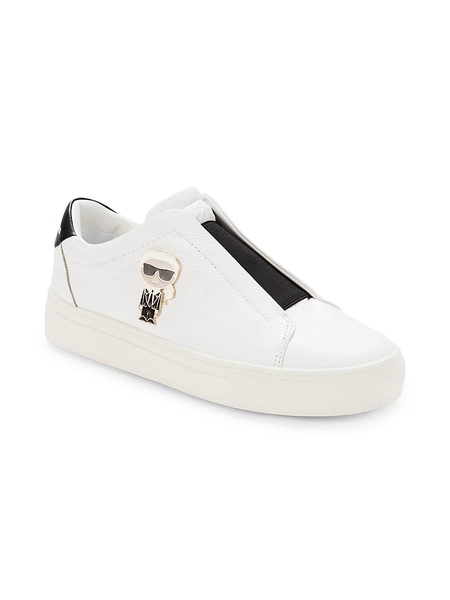 Ceci Logo Leather Slip On Sneakers