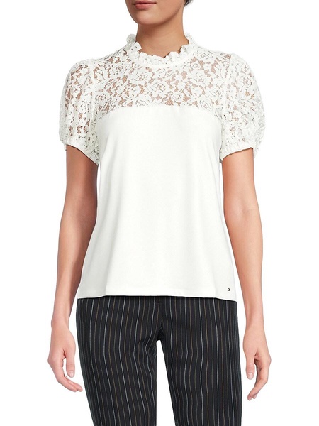 Puff Sleeve Lace Top