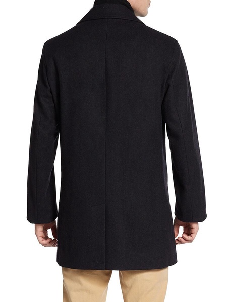 Solid Wool-Blend Coat