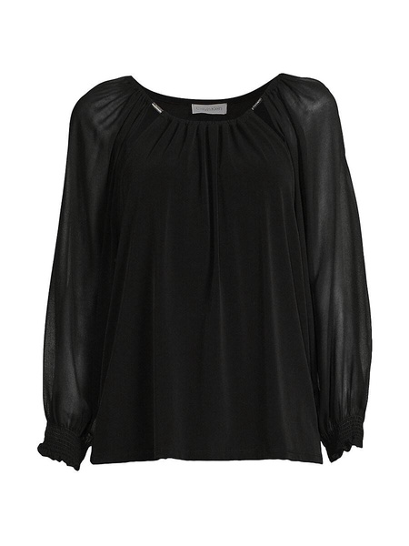 Cutout Chiffon Top