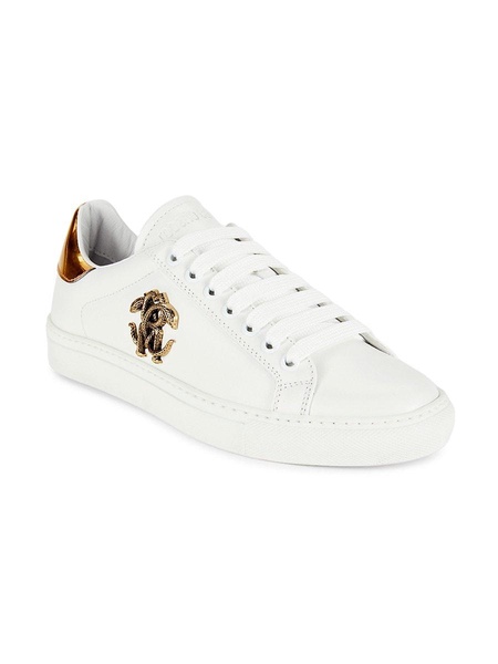 Logo Low Top Leather Sneakers