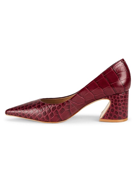 55MM Croc Embossed Leather Pumps