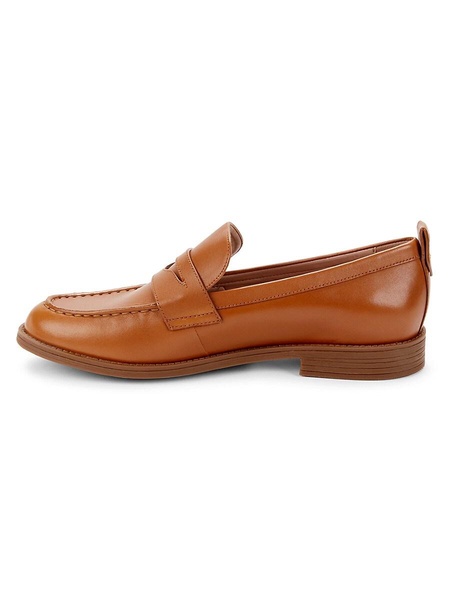 Stassi Leather Penny Loafers