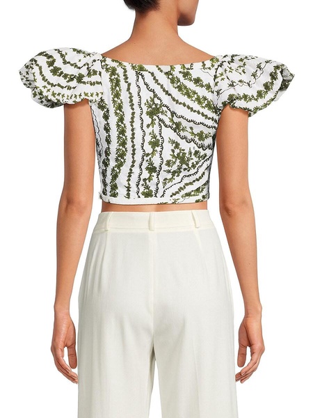 Cotton & Silk Crop Top