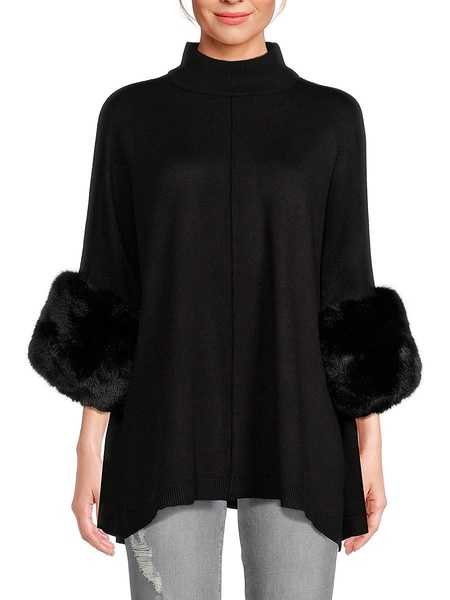 Faux Fur Cuffs Sweater