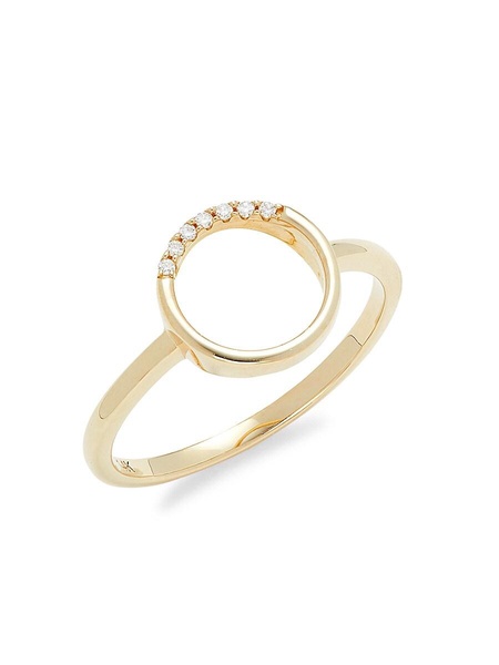 14K Yellow Gold & 0.03 TCW Diamond Ring